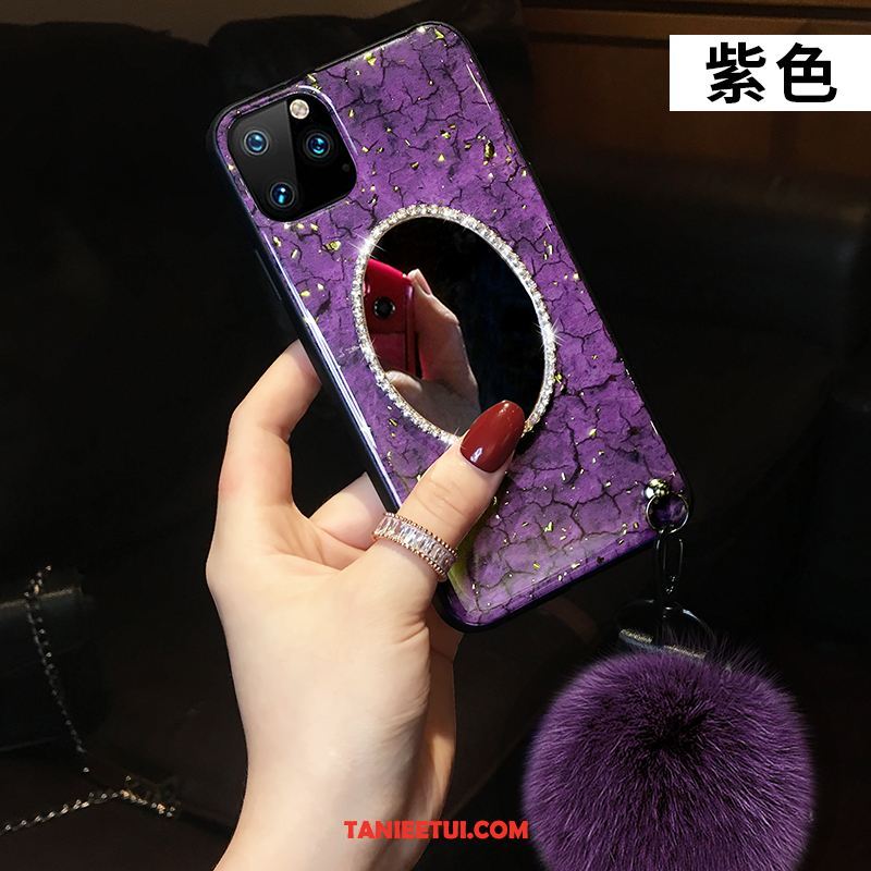 Etui iPhone 11 Pro Max Duży Kreatywne Futrzany Pompon, Obudowa iPhone 11 Pro Max All Inclusive Zielony Osobowość