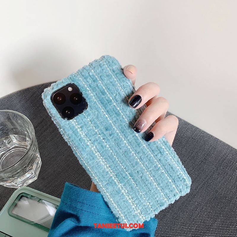 Etui iPhone 11 Pro Max Flanela Perfumowany Nowy, Futerał iPhone 11 Pro Max Osobowość Niebieski Moda