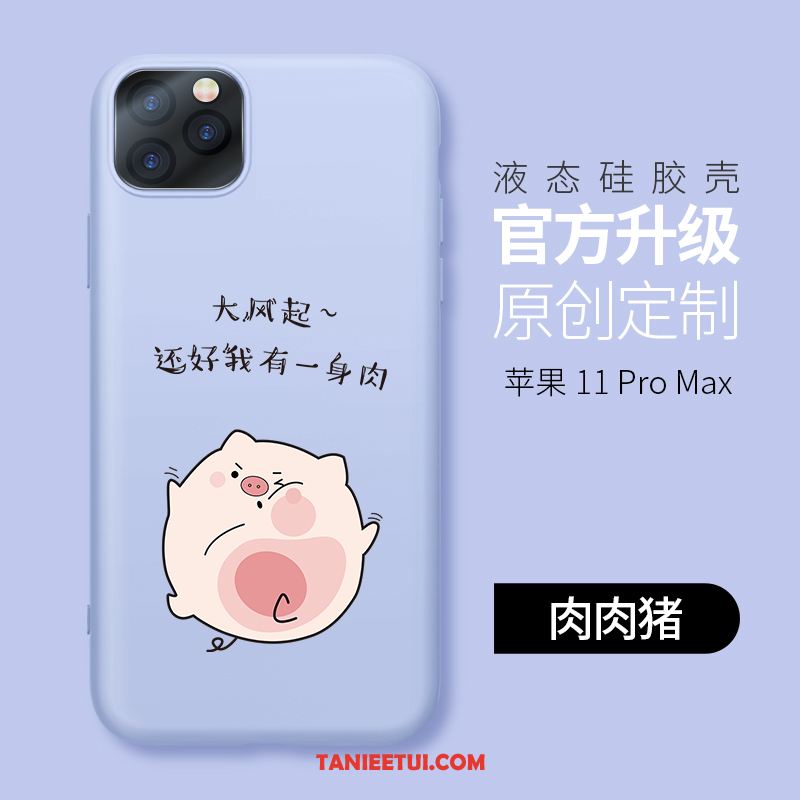 Etui iPhone 11 Pro Max Kreatywne Telefon Komórkowy Silikonowe, Obudowa iPhone 11 Pro Max Niebieski Cienkie All Inclusive