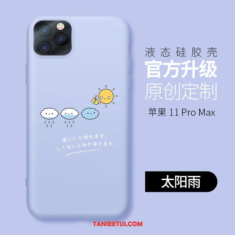 Etui iPhone 11 Pro Max Kreatywne Telefon Komórkowy Silikonowe, Obudowa iPhone 11 Pro Max Niebieski Cienkie All Inclusive