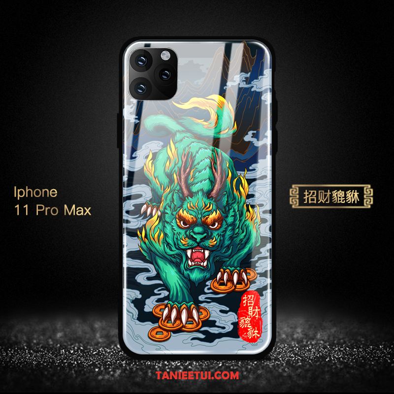 Etui iPhone 11 Pro Max Lustro Ochraniacz Chiński Styl, Futerał iPhone 11 Pro Max Bogactwo Telefon Komórkowy Szkło