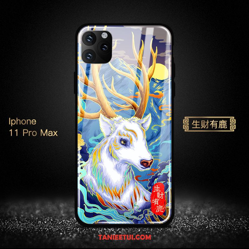 Etui iPhone 11 Pro Max Lustro Ochraniacz Chiński Styl, Futerał iPhone 11 Pro Max Bogactwo Telefon Komórkowy Szkło