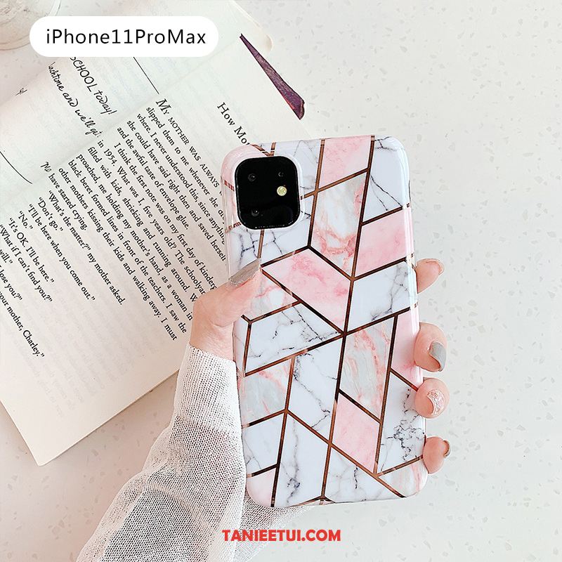 Etui iPhone 11 Pro Max Różowe Kształt Diamentu Świeży, Futerał iPhone 11 Pro Max Duży Niebieski All Inclusive