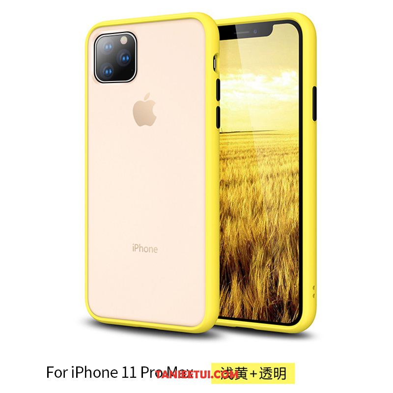 Etui iPhone 11 Pro Max Silikonowe Modna Marka All Inclusive, Pokrowce iPhone 11 Pro Max Telefon Komórkowy Nubuku Przezroczysty