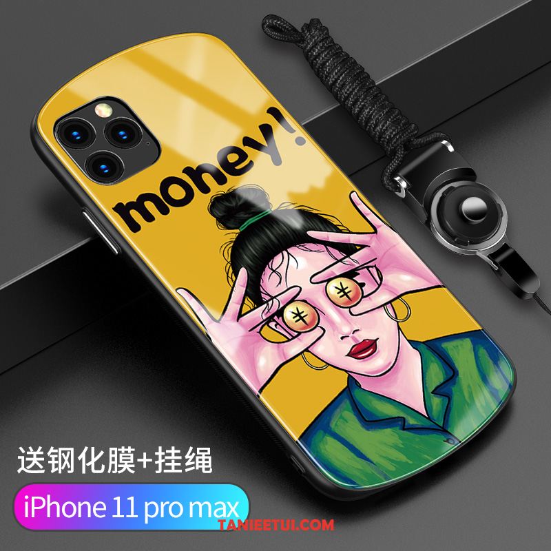 Etui iPhone 11 Pro Max Telefon Komórkowy Cienkie Modna Marka, Pokrowce iPhone 11 Pro Max Wiatr Szkło All Inclusive