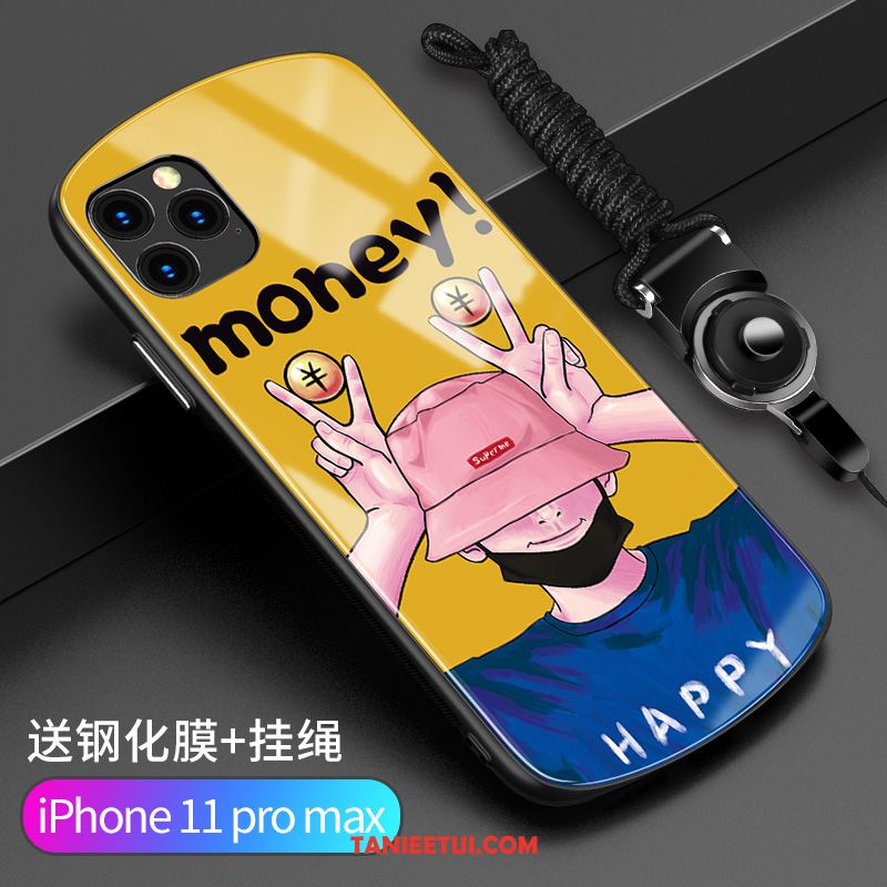 Etui iPhone 11 Pro Max Telefon Komórkowy Cienkie Modna Marka, Pokrowce iPhone 11 Pro Max Wiatr Szkło All Inclusive