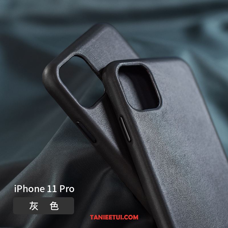 Etui iPhone 11 Pro Nowy Anti-fall Modna Marka, Obudowa iPhone 11 Pro Skóra Prawdziwa Skóra Czerwony Netto Braun