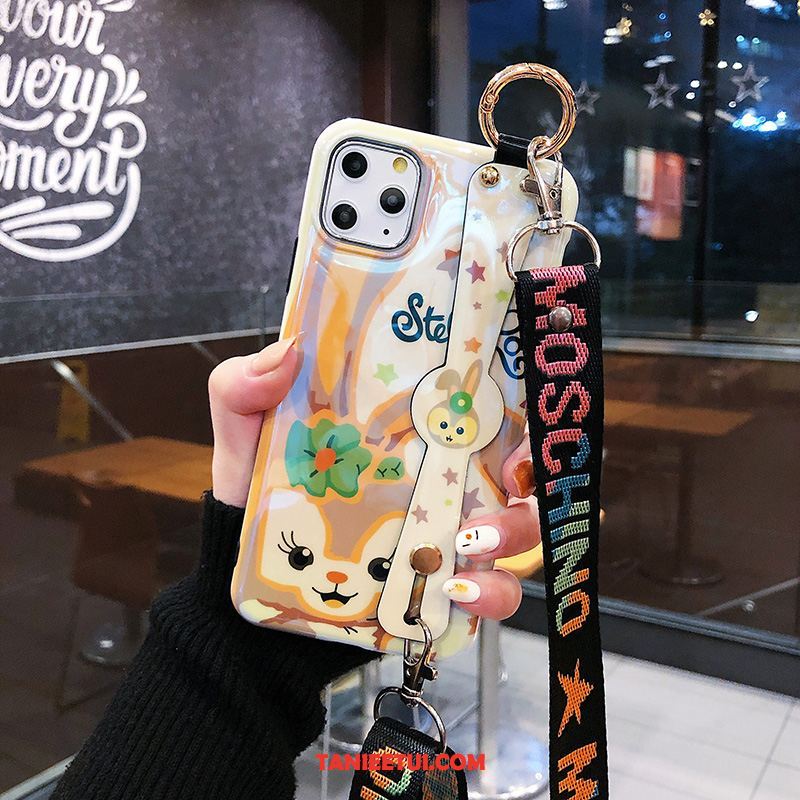 Etui iPhone 11 Pro Serce Kreatywne Bunny, Pokrowce iPhone 11 Pro Wiszące Ozdoby Wspornik Żółty