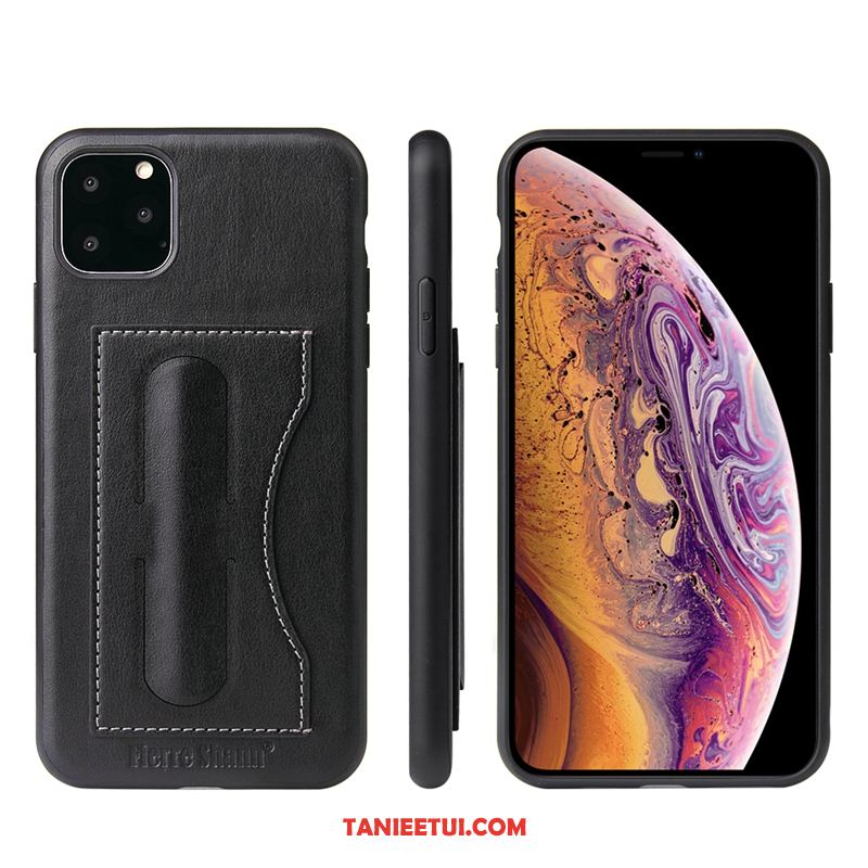 Etui iPhone 11 Pro Skórzany Ochraniacz Ochrona Przeciwwybuchowa, Futerał iPhone 11 Pro Anti-fall Czarny Telefon Komórkowy