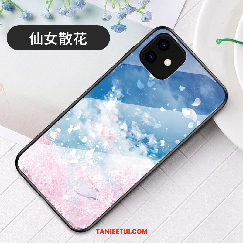 Etui iPhone 11 Sakura Nowy Niebieski, Obudowa iPhone 11 Proste Telefon Komórkowy Szkło