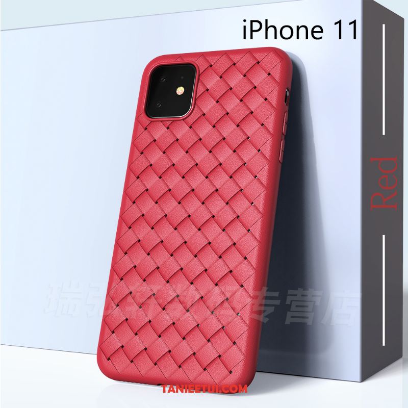 Etui iPhone 11 Tendencja Przeplatane Ochraniacz, Obudowa iPhone 11 Anti-fall Czerwony Telefon Komórkowy