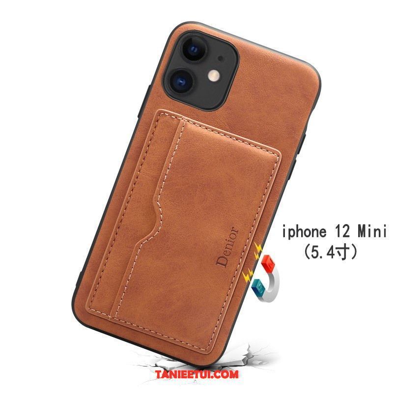 Etui iPhone 12 Mini Ochraniacz Karta Cienka, Obudowa iPhone 12 Mini Szary Wspornik Anti-fall