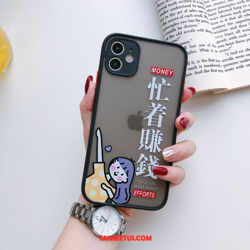 Etui iPhone 12 Mini Przezroczysty Telefon Komórkowy Nubuku, Futerał iPhone 12 Mini Czarny Anti-fall Nowy