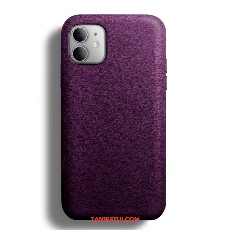 Etui iPhone 12 Mini Purpurowy Czerwony Netto Prawdziwa Skóra, Pokrowce iPhone 12 Mini Skóra Gwiazda Telefon Komórkowy