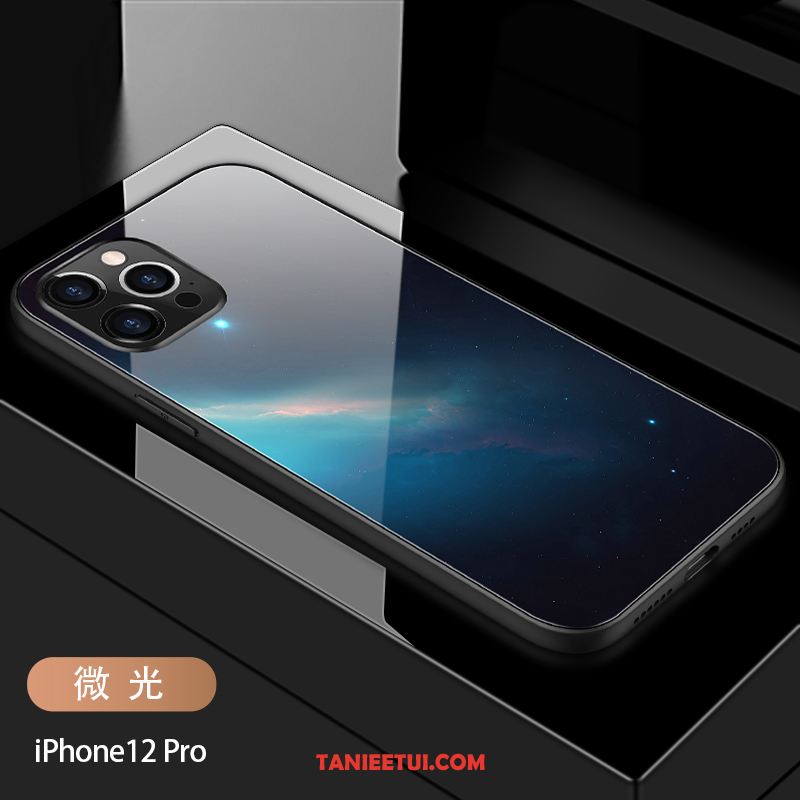 Etui iPhone 12 Pro Kreatywne Gwiaździsty Silikonowe, Pokrowce iPhone 12 Pro Lustro Anti-fall Szkło