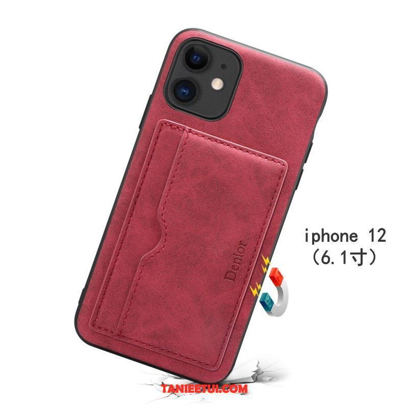 Etui iPhone 12 Wspornik Zielony Ochraniacz, Pokrowce iPhone 12 Anti-fall Cienka Telefon Komórkowy