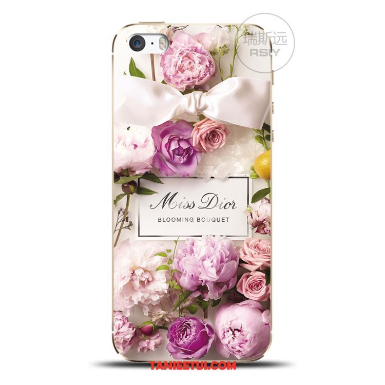 Etui iPhone 5c Ochraniacz Silikonowe Kwiaty, Obudowa iPhone 5c Obrzeża Zakochani Szary