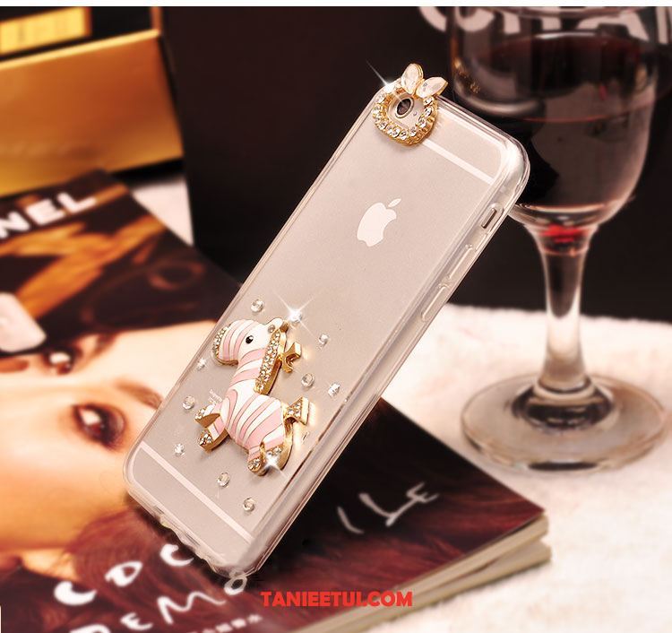 Etui iPhone 5c Osobowość Kreatywne Silikonowe, Obudowa iPhone 5c Piękny Rhinestone Przezroczysty