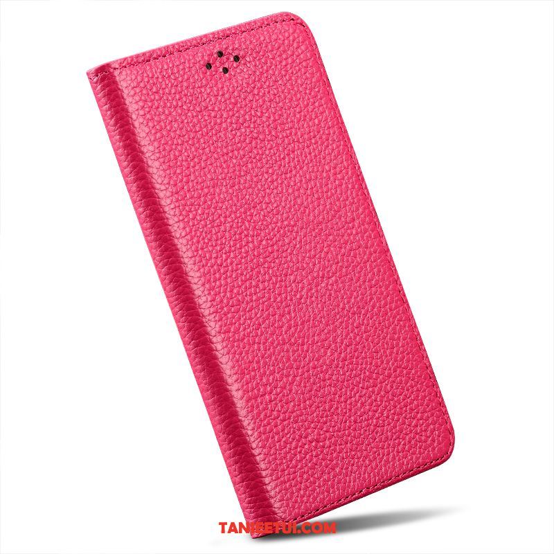 Etui iPhone 5c Prawdziwa Skóra Czarny Skórzany Futerał, Obudowa iPhone 5c Anti-fall Telefon Komórkowy Klapa