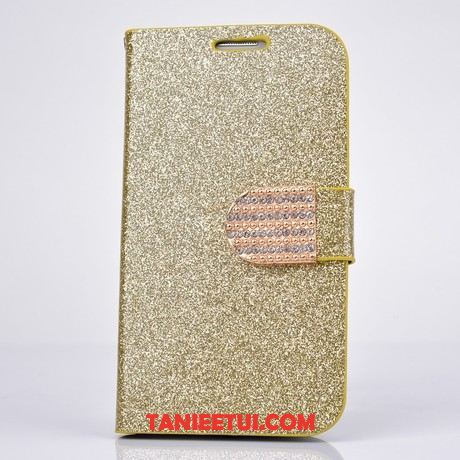 Etui iPhone 5c Rhinestone Telefon Komórkowy Proszek, Obudowa iPhone 5c Skórzany Futerał Srebro Ochraniacz