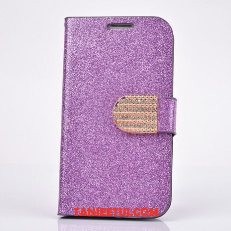 Etui iPhone 5c Rhinestone Telefon Komórkowy Proszek, Obudowa iPhone 5c Skórzany Futerał Srebro Ochraniacz