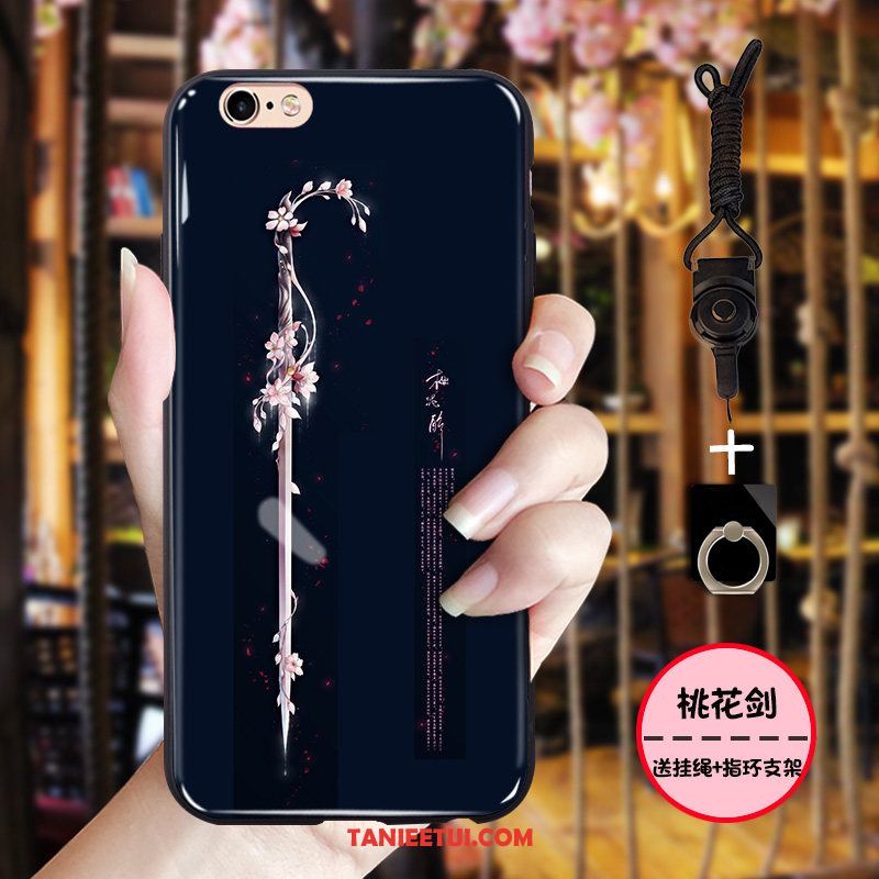 Etui iPhone 6 / 6s Plus Czarny Ochraniacz Szary, Obudowa iPhone 6 / 6s Plus Atrament Nubuku All Inclusive