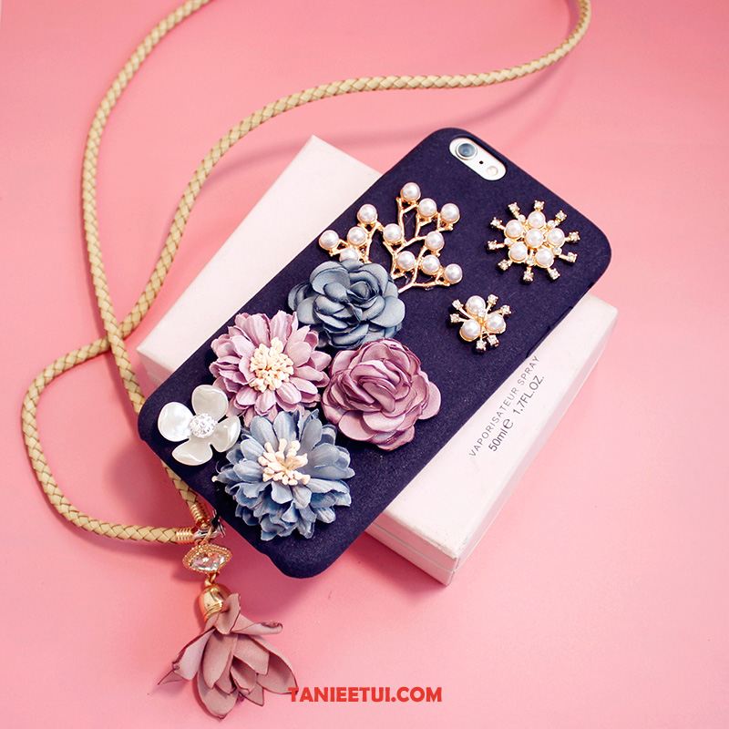 Etui iPhone 6 / 6s Plus Rhinestone Kwiaty Luksusowy, Obudowa iPhone 6 / 6s Plus Osobowość Ochraniacz Wiszące Ozdoby