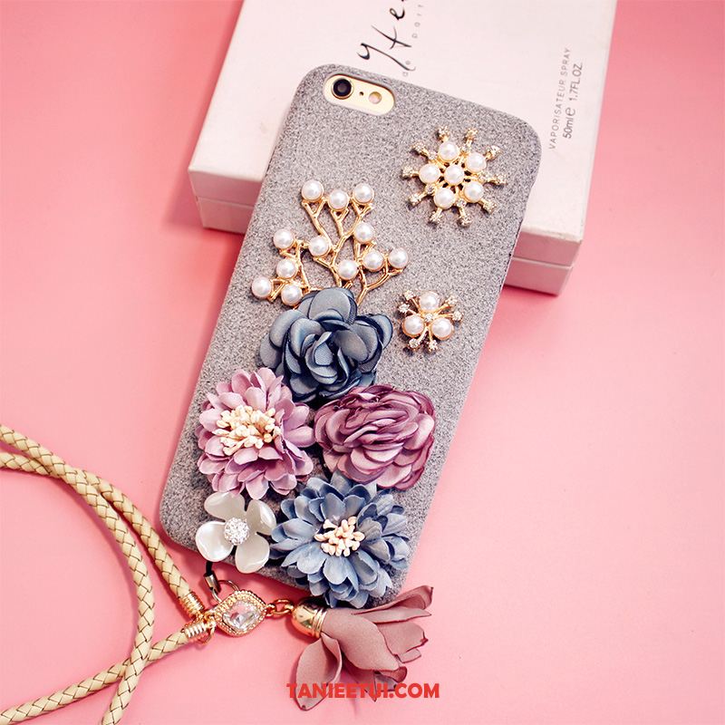 Etui iPhone 6 / 6s Plus Rhinestone Kwiaty Luksusowy, Obudowa iPhone 6 / 6s Plus Osobowość Ochraniacz Wiszące Ozdoby