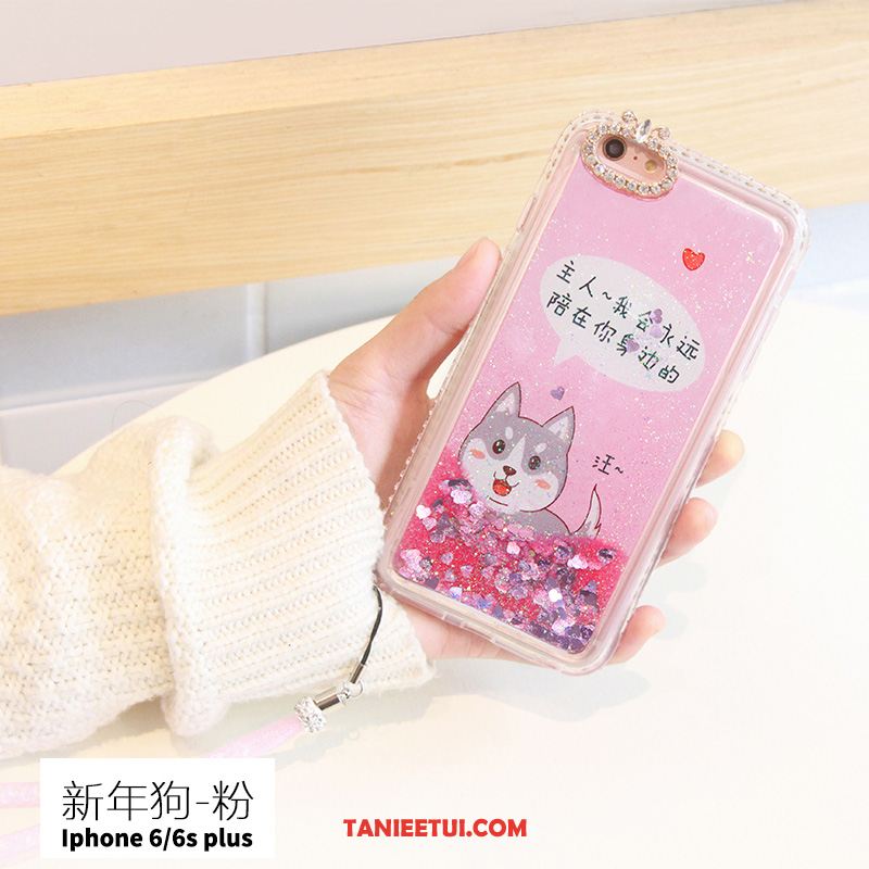 Etui iPhone 6 / 6s Plus Rhinestone Tendencja Telefon Komórkowy, Obudowa iPhone 6 / 6s Plus Różowe Anti-fall Quicksand