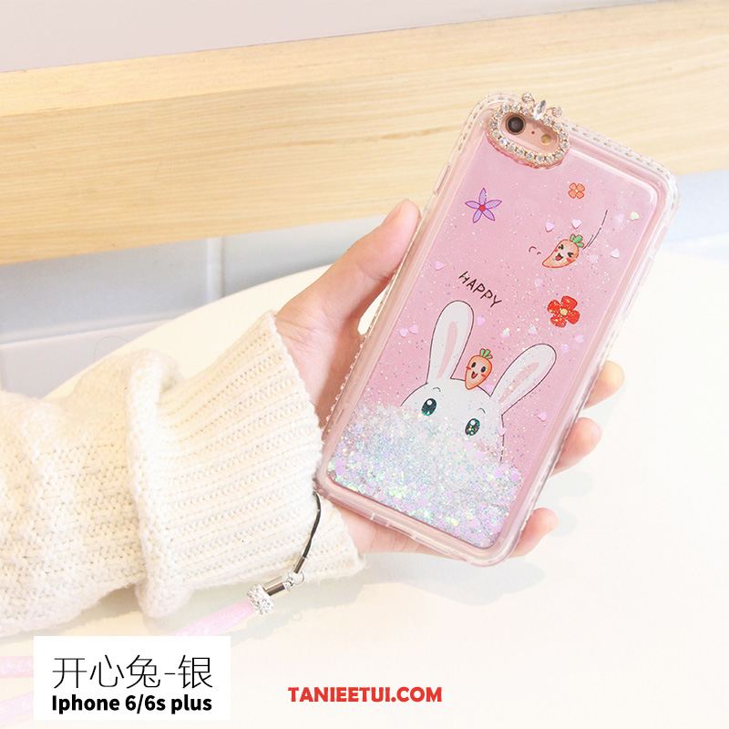 Etui iPhone 6 / 6s Plus Rhinestone Tendencja Telefon Komórkowy, Obudowa iPhone 6 / 6s Plus Różowe Anti-fall Quicksand