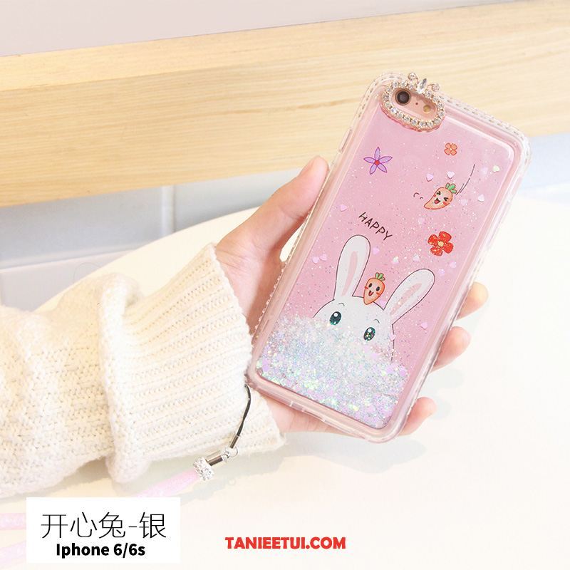 Etui iPhone 6 / 6s Silikonowe Tendencja Telefon Komórkowy, Obudowa iPhone 6 / 6s Quicksand Rhinestone Różowe