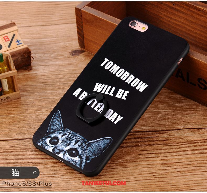 Etui iPhone 6 / 6s Telefon Komórkowy Anti-fall Czarny, Pokrowce iPhone 6 / 6s Silikonowe All Inclusive Wiszące Ozdoby