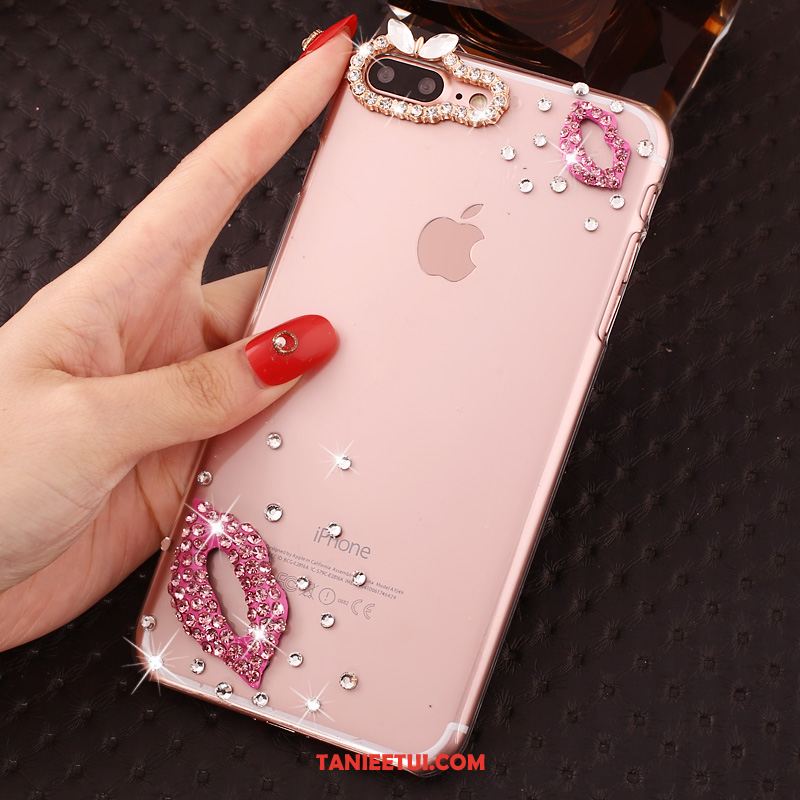 Etui iPhone 7 Plus Trudno Ochraniacz Kreatywne, Obudowa iPhone 7 Plus Rhinestone Przezroczysty Różowe