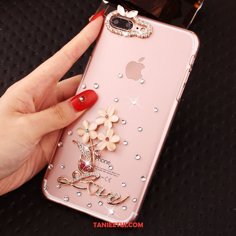 Etui iPhone 7 Plus Trudno Ochraniacz Kreatywne, Obudowa iPhone 7 Plus Rhinestone Przezroczysty Różowe