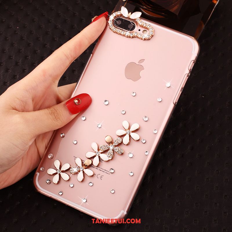 Etui iPhone 7 Plus Trudno Ochraniacz Kreatywne, Obudowa iPhone 7 Plus Rhinestone Przezroczysty Różowe