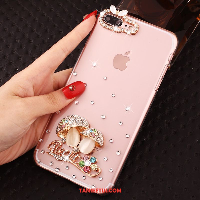 Etui iPhone 7 Plus Trudno Ochraniacz Kreatywne, Obudowa iPhone 7 Plus Rhinestone Przezroczysty Różowe