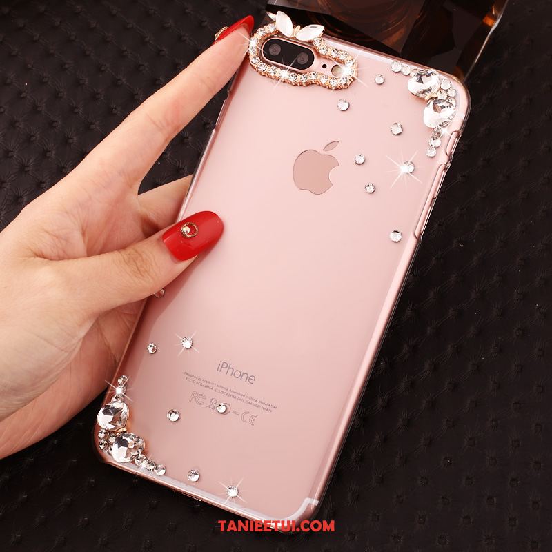 Etui iPhone 7 Plus Trudno Ochraniacz Kreatywne, Obudowa iPhone 7 Plus Rhinestone Przezroczysty Różowe