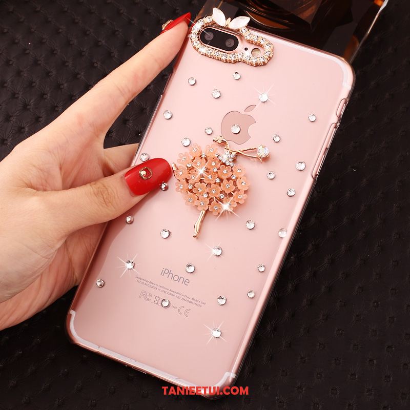 Etui iPhone 7 Plus Trudno Ochraniacz Kreatywne, Obudowa iPhone 7 Plus Rhinestone Przezroczysty Różowe