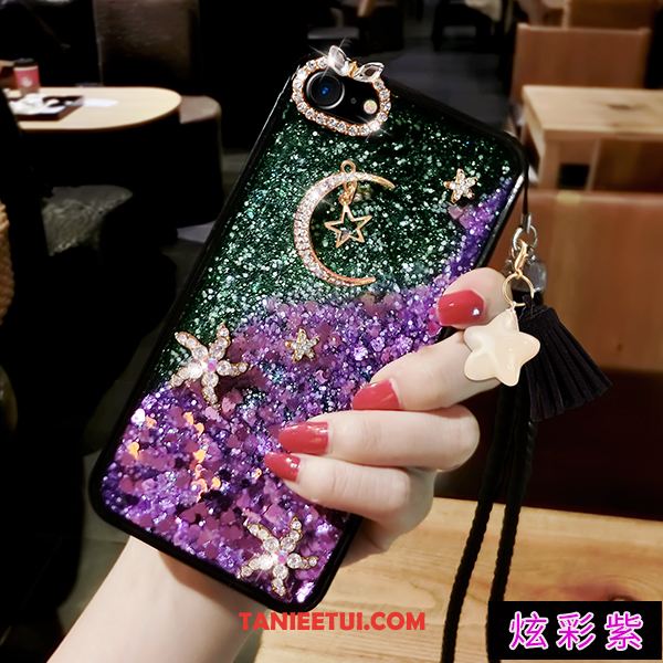 Etui iPhone 7 Rhinestone Kreatywne Płynąć, Obudowa iPhone 7 Purpurowy Tendencja Osobowość