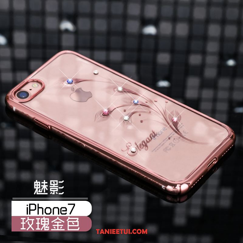 Etui iPhone 7 Rhinestone Trudno All Inclusive, Futerał iPhone 7 Luksusowy Złoto Nowy