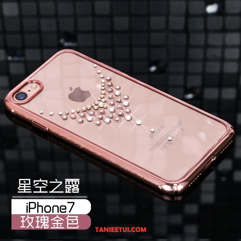 Etui iPhone 7 Rhinestone Trudno All Inclusive, Futerał iPhone 7 Luksusowy Złoto Nowy