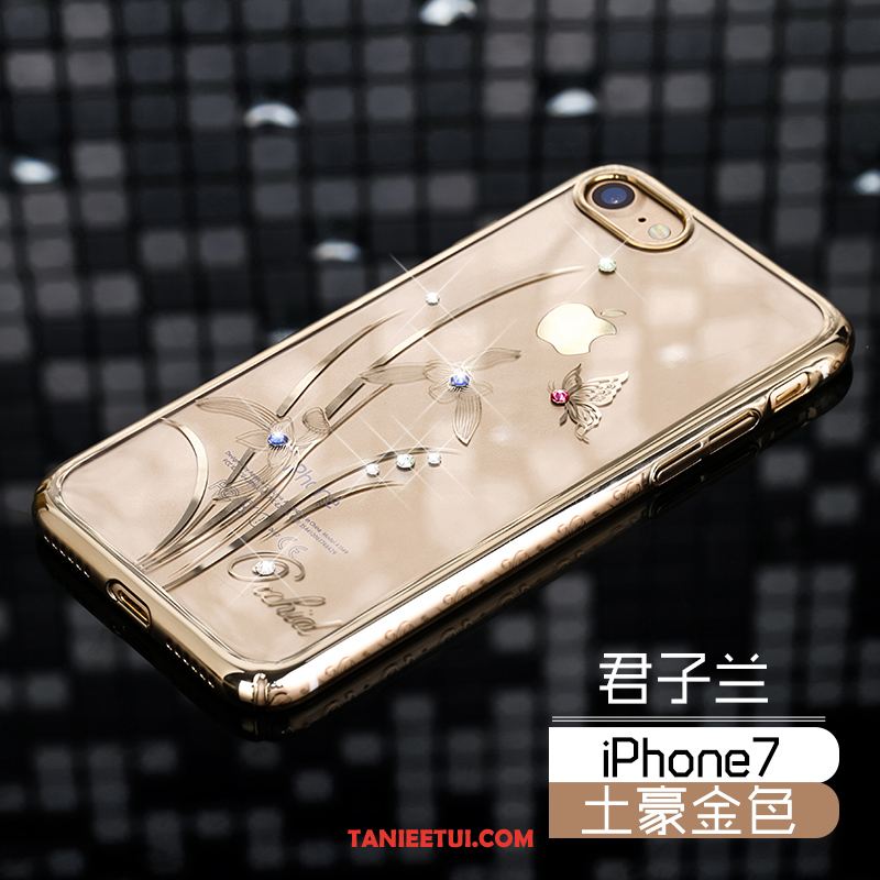 Etui iPhone 7 Rhinestone Trudno All Inclusive, Futerał iPhone 7 Luksusowy Złoto Nowy