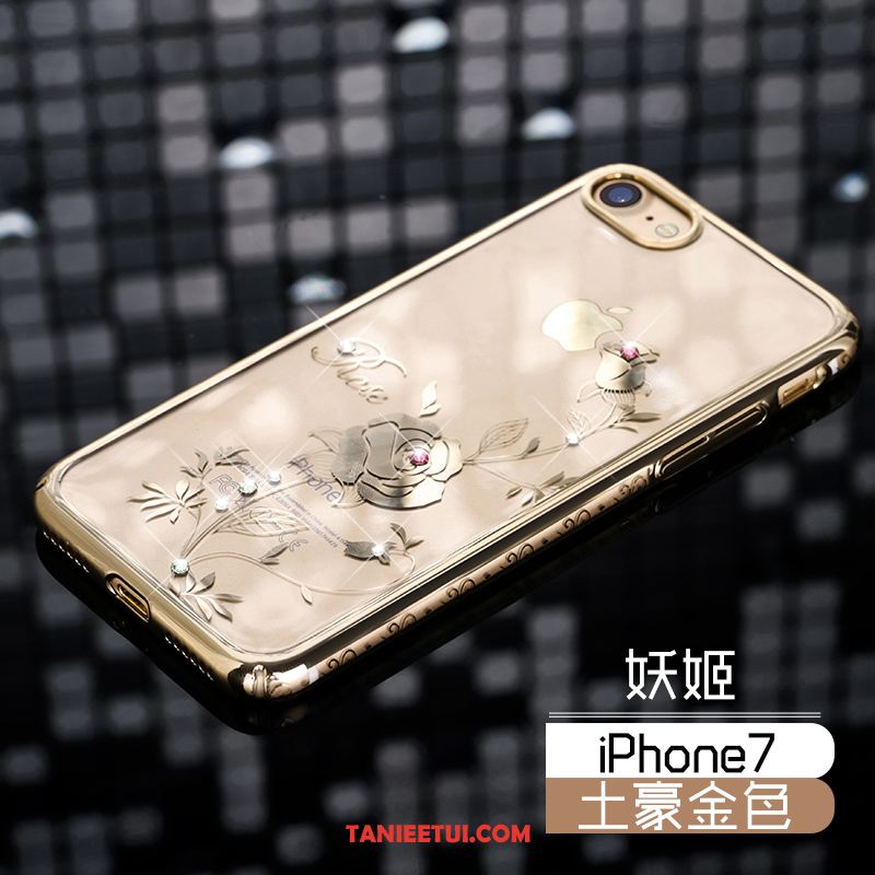 Etui iPhone 7 Rhinestone Trudno All Inclusive, Futerał iPhone 7 Luksusowy Złoto Nowy