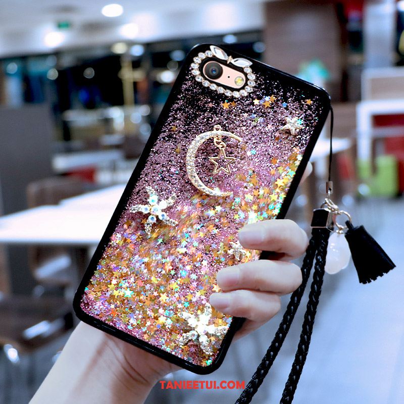 Etui iPhone 8 Plus Purpurowy Rhinestone Quicksand, Pokrowce iPhone 8 Plus Osobowość Telefon Komórkowy Silikonowe