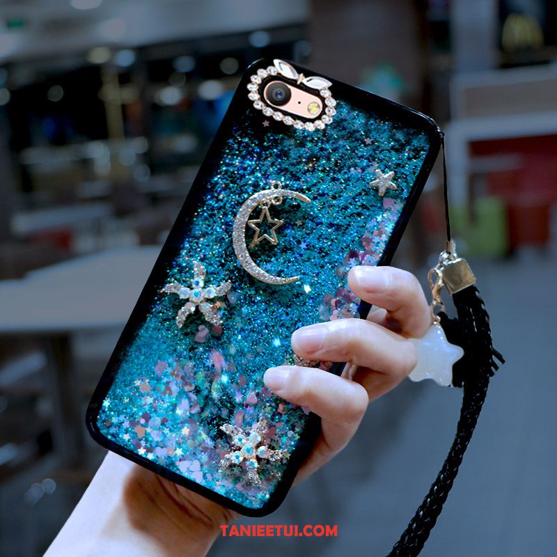 Etui iPhone 8 Plus Purpurowy Rhinestone Quicksand, Pokrowce iPhone 8 Plus Osobowość Telefon Komórkowy Silikonowe