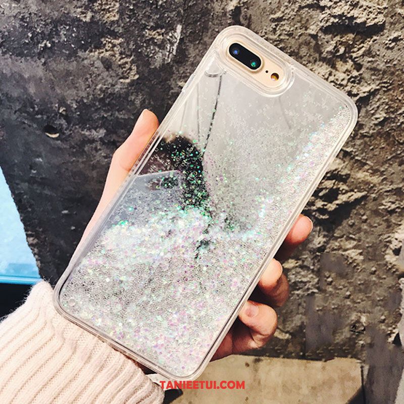 Etui iPhone 8 Plus Różowe Rhinestone Kreatywne, Pokrowce iPhone 8 Plus Płynąć Modna Marka Quicksand