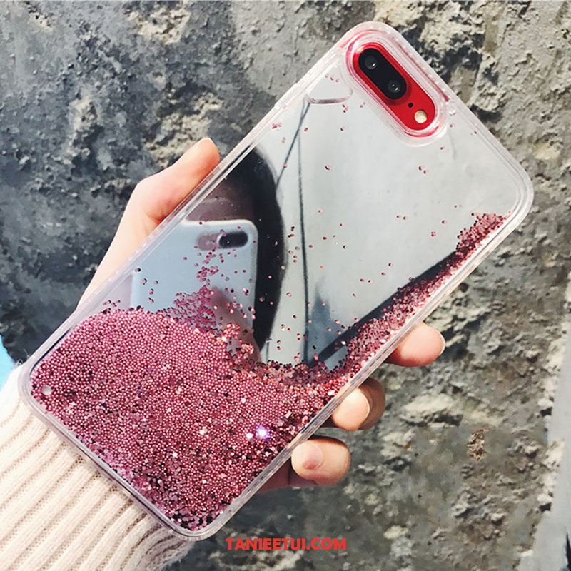 Etui iPhone 8 Plus Różowe Rhinestone Kreatywne, Pokrowce iPhone 8 Plus Płynąć Modna Marka Quicksand