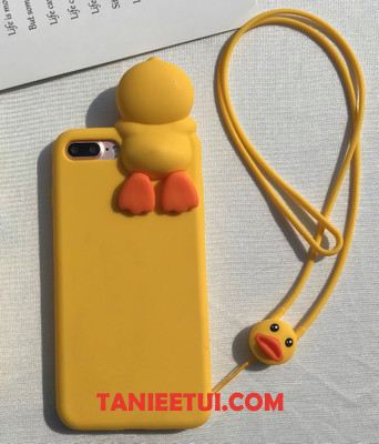Etui iPhone 8 Plus Telefon Komórkowy Trójwymiarowy Piękny, Futerał iPhone 8 Plus Mały Żółty Kaczka