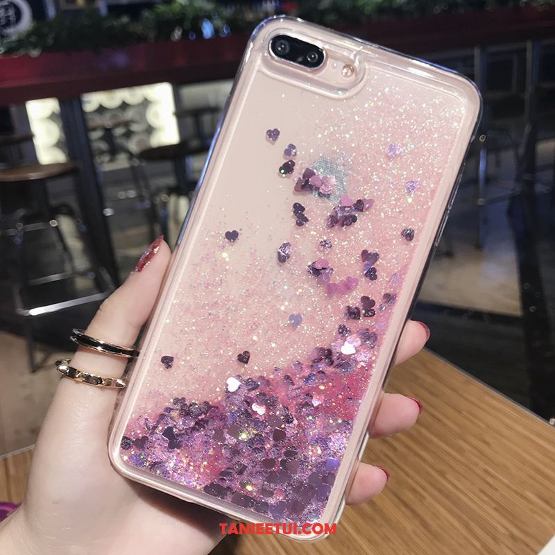 Etui iPhone 8 Plus Tendencja Różowe Quicksand, Futerał iPhone 8 Plus Purpurowy Kreatywne Liquid