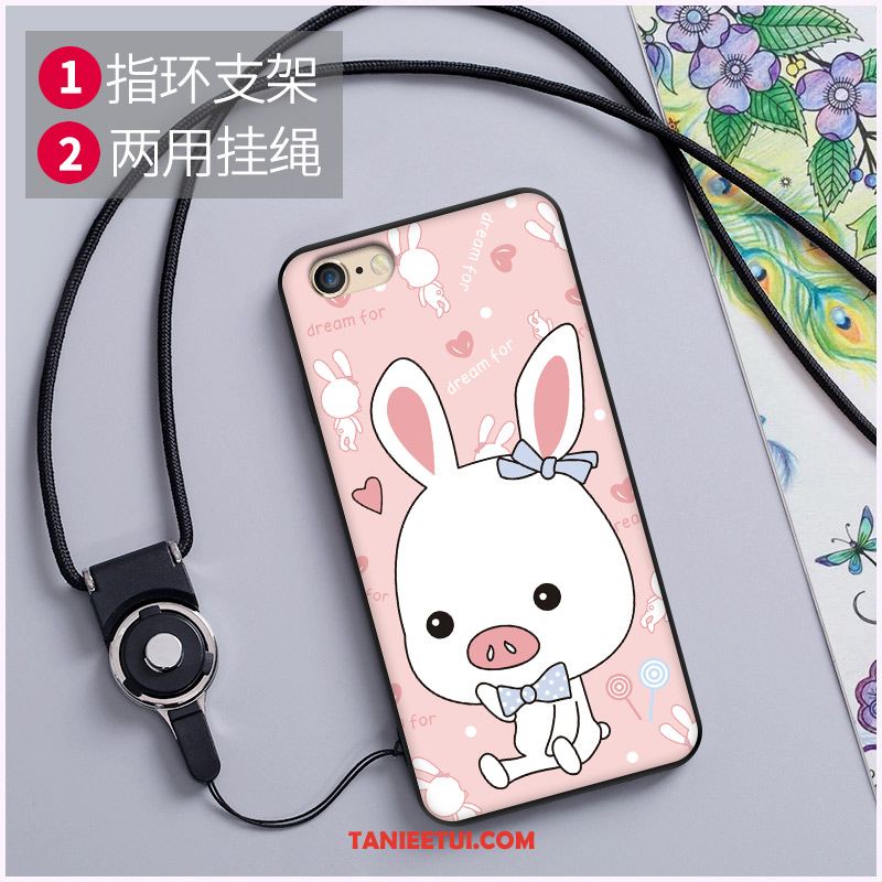 Etui iPhone 8 Wiszące Ozdoby Miękki Różowe, Pokrowce iPhone 8 Bunny Znieść Obrzeża